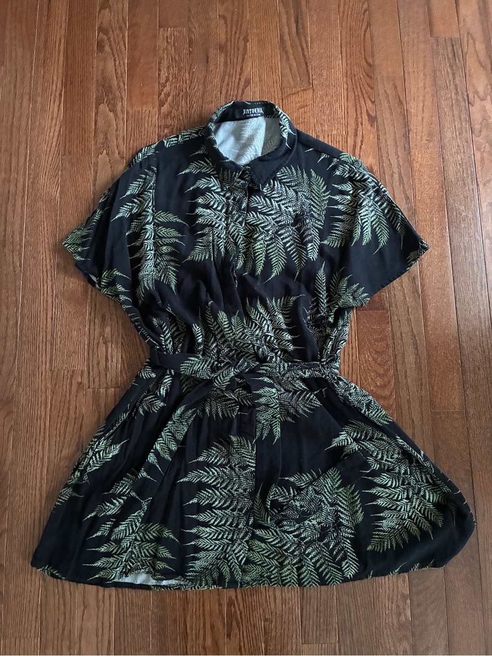 Disturbia Fern Midi Shirt Dress - Size Medium (Alternative/Goth/Whimsigoth)